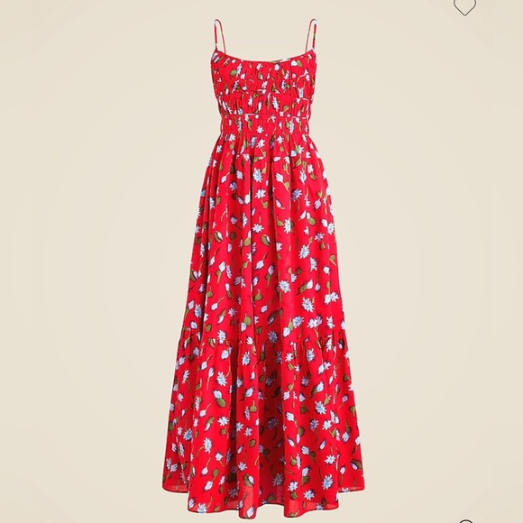 J Crew tiered midi dress - Picture 1 of 6